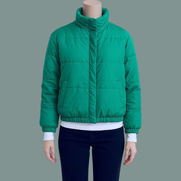 2Blue Denim Co. Weather-Proof Puffer Jacket – Teal Green – Insulated Winter Coat - Picture 1 of 8